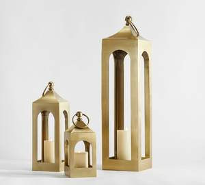 Bougeoir en aluminium fait à la main de couleur grise, éclairage décoratif de mariage, support de bougie moderne, ensemble de lanternes suspendues de jardin - Product Image 5