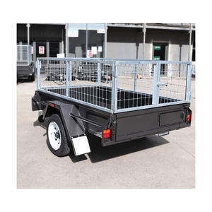 Remolque plano de alta calidad para agricultura ATV Construcción de acero Portón trasero robusto Rieles de amarre resistentes Remolque DE TRACTOR - Product Image 5