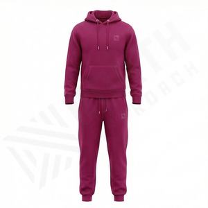 Conjunto Deportivo Informal Holgado Unisex, Pantalones Deportivos Holgados y Sudadera con Capucha, 100% Algodón, Ropa Deportiva para Gimnasio y Fitness - Product Image 1