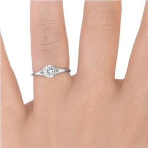 แหวนหมั้นทอง 14K ดีไซน์ร่วมสมัย สวยหรู สั่งทำได้ แบบกึ่งสำเร็จรูป พร้อมริบบิ้นสานไขว้ รับผลิตแบบ OEM ขายส่งและปลีก - Product Image 5