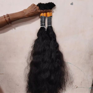 Cheveux bruns naturels vierges indiens remy de qualité supérieure en vrac à prix réduit. - Product Image 1