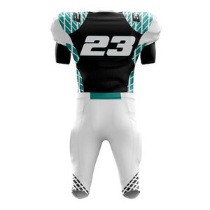 Camiseta de fútbol americano personalizada, uniforme, nombre de equipo personalizado, Impresión de número, sublimación completa, proveedor OEM Pakistán - Product Image 3