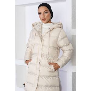 Veste matelassée à capuche avec fermeture éclair, type trench-coat - Product Image 2