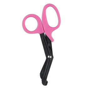 Ciseaux de pansement à poignée en plastique rose Ciseaux de toile d'infirmière Ciseaux de coupe professionnels à poignée en plastique en acier inoxydable - Product Image 2