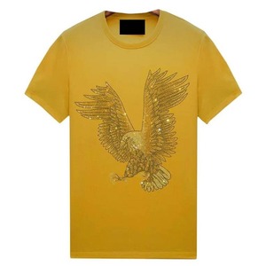 Nouveau Style Design Personnalisé Hommes Strass T-Shirts Street Wear Respirant Hommes Strass T-Shirts - Product Image 1
