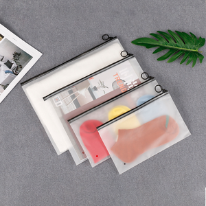 Clear Compostable Zip Lock Bag Custom Plastic Pvc Frosted Zipper Bag