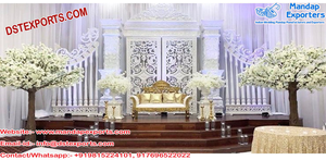 Dreamy Wedding Reception Night Stage Best Indian Wedding Reception Stage UK Exclusive <b>Engagement</b> Ceremony Stage <b>Decor</b> Atlanta - Product Image 4