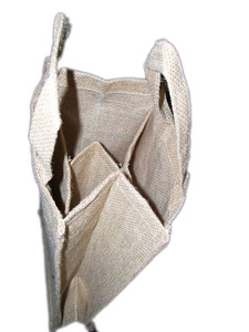 Bolsa de regalo con asa de algodón no tejida reutilizable personalizable, portador de 4-6 botellas dividido con logotipo reciclado para comprar botellas de vino - Product Image 4