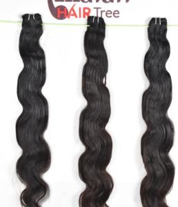 Extensions de cheveux vierges indiennes 100% en gros, cuticules alignées, Remy, super ondulées, naturelles, naturelles, en mèches, couleur naturelle - Product Image 5