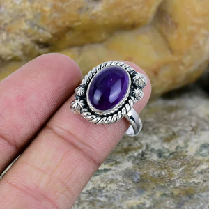 Classic Best Design Handmade Amethyst Gemstone <b>Ring</b> 925 Sterling <b>Silver</b> Fashion <b>Silver</b> Jewelry Boho <b>Stacking</b> <b>Ring</b> Christmas Gift - Product Image 2