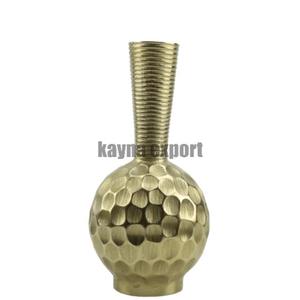 Indian Craftsman Creative Structure Metal <b>Vases</b> Handmade Metal Casting Aluminum Flower <b>Vase</b> Home decoration gold platted <b>Vase</b> - Product Image 3