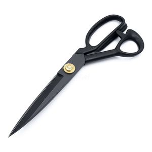 Ciseaux de couture professionnels noirs, ciseaux de tailleur, manche courbé, tissu, acier inoxydable, acier à haute teneur en carbone, ciseaux de couture polyvalents - Product Image 2