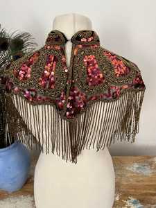 Elegante capa burlesca Hermoso bordado Hebras de cuentas Lentejuelas para ocasiones festivas con perlas Sujetadores naturales - Product Image 3