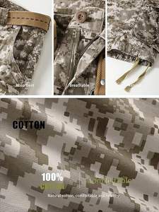 Urban Fashion Men Cargo Shorts Tela suave Multi bolsillo Impresión de logotipo personalizado disponible para compradores al por mayor - Product Image 4