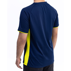 Hombres gimnasio secado rápido cuatro vías estiramiento Regular Fit camiseta ejercicio Activewear Atlético Fitness deporte manga corta Camisetas - Product Image 3