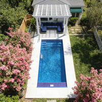 Solution de projet de piscine enterrée rectangulaire préfabriquée sur mesure pour hôtel, complexe hôtelier, jardin, conteneur d'expédition