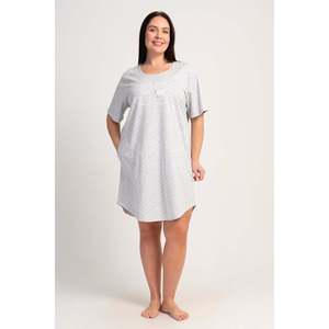 Tunique KADIN P.SUPREM XXL à col rond et manches courtes, avec poches ovales - GRAY MELANGE - GRAY MELANGE - Product Image 1