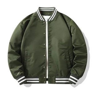 Veste universitaire d'hiver de haute qualité personnalisée avec col montant, design de baseball universitaire, matière en coton pour unisexe - Product Image 2