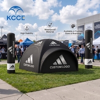 Tente de réception gonflable personnalisée avec graphismes, robuste, imperméable, pour exposition commerciale