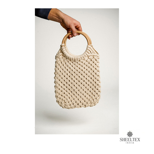 กระเป๋าถือผ้าฝ้าย macrame สินค้าใหม่ล่าสุดซื้อตอนนี้ - Product Image 6