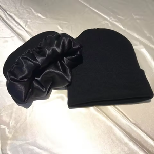 Customized High Quality <b>Hat</b> <b>Satin</b> <b>Lined</b> Black Skull Caps Beanies Wholesale Skully Beanie for Cycling beanies - Product Image 5