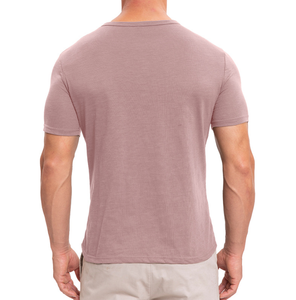 American Fit T Shirt Hombres Sólido Algodón Jersey Camisetas Camiseta de algodón de alta calidad Hombres Camiseta personalizada Botón Diseño Hombres Urban Fit Tee - Product Image 3