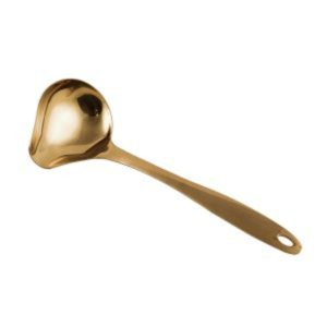 Ensemble d'ustensiles en métal d'acier inoxydable poli mat argenté fort avec poignée en boucle cuillère pour mariage occidental et utilisation au restaurant - Product Image 6