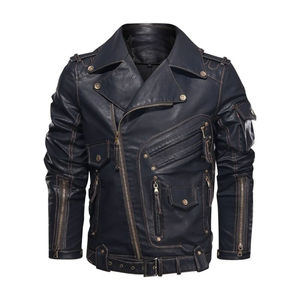 Blouson en cuir noir de qualité supérieure pour homme en cuir de vachette véritable blouson bombardier de motard Streetwear élégant pour temps froid - Product Image 1
