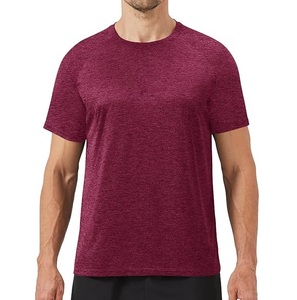 T-shirts surdimensionnés de gymnastique pour hommes coupe régulière logo graphique personnalisé chemise de fitness en coton polyester pour entraînement sportif - Product Image 4