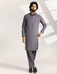 Vente en gros de vêtements pour hommes Salwar Kameez Pakistanais multicolore haute qualité coupe ajustée extensible Kurta Salwar pour la fête - Product Image 5