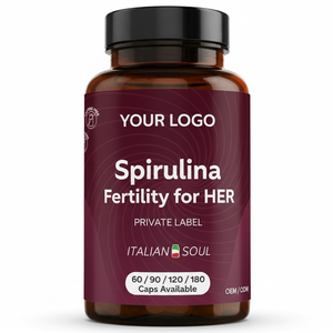 Complément Alimentaire Spiruline Fertilité pour ELLE 60 Capsules OEM Marque Privée RedMoringa Fabriqué en Italie Produit de Soin Yoni - Product Image 2
