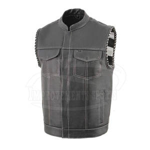 Gilet de moto en cuir respirant pour homme, grande taille, ignifuge, vêtements de sécurité sportifs - Product Image 1