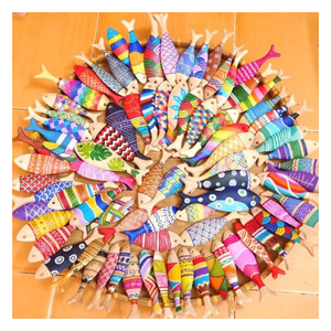 Grand tambour à poisson en bois avec résonance claire pour le chant bouddhiste fabriqué à la main à partir de bois naturel de haute qualité - Product Image 5