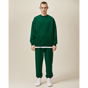 Wholesale High Quality 280g StreetWear 90s Tracksuits <b>Thick</b> <b>Fleece</b> Loose Pattern Custom Tracksuits Heavy Weight Men Clothing Set - Product Image 3
