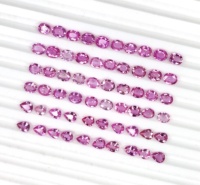 Hochwertige 100% Natürliche Rosa Saphire, Behandelt, Kalibriert 3x4mm Ovaler Birnenförmiger Schliff, Loser Edelstein 50 Karat, Marke Lalas, Thailand