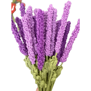 Crochet en gros très vendu Décor floral Lavande Crochet Fleurs fait à la main Joli crochet en coton de lait Crochet multicolore - Product Image 1