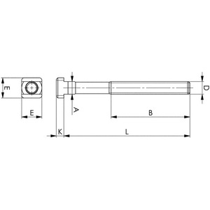 Furniture Bolt T-Slot Screw DIN 787 <b>14mm</b> M12 Length 50mm Grade 10.9 with Nut and Washer AMF - Product Image 3