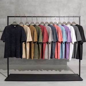 Vente en gros 100% coton lourd formel col rond coupe régulière écologique respirant hommes T-shirts à manches courtes - Product Image 6
