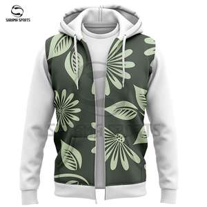 Sudadera con Capucha de Moda para Hombre, Otoño Invierno, Manga Larga, Cierre de Cremallera, Color Sólido, Informal, Felpa, Gruesa, Cálida, Tejida - Product Image 4