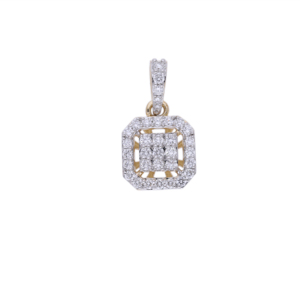Collier en or 14 carats avec diamants naturels taille brillant, élégant double halo, plaqué rhodium, bijoux fins classiques pour femmes - Product Image 2