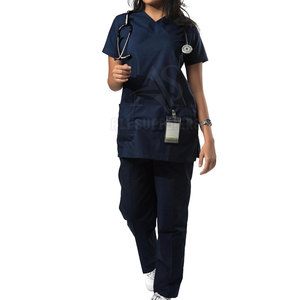 Uniforme d'infirmière de couleur personnalisée en gros tissu doux et durable uniforme de gommage de logo personnalisé de haute qualité - Product Image 1