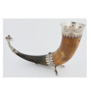 Luxurious Handcrafted Drinking Horn Hand-Polished Viking Horn Wholesale Viking Drinking Horn with <b>Stand</b> and Brass Rim - Product Image 1