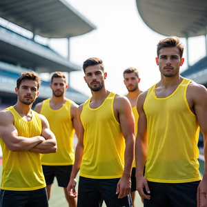 Débardeur en maille transparente pour hommes Débardeur d'entraînement transparent Gilet de musculation Muscle Gym Fitness Hauts en maille transparente pour hommes - Product Image 2