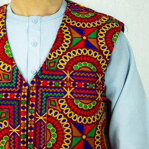 Haute qualité hommes décontracté col en v afghan gilet respirant écologique 100% haut les plus tendances hiver vêtements d'extérieur automne saison - Product Image 3