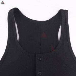 Wholesale Customized Sublimation Breathable Knitted 100% Cotton <b>Men's</b> Fitness <b>Singlet</b> - Product Image 3