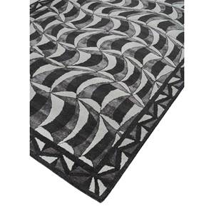 Acar <b>Hand</b> <b>Tufted</b> Wool & Viscose <b>Rug</b> in Grey & Black Geometric Pattern for Home Living Room Hallway Rectangle Teen Tra-14656 - Product Image 2