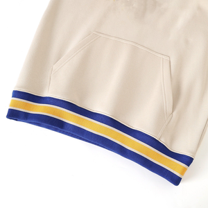 Sweat à capuche préparatoire neutre d'hiver Oakwood 100% coton biologique polaire Pull en chenille Sceau universitaire Bleu royal Accents dorés - Product Image 4