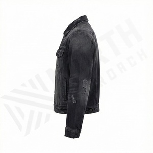 Vestes en jean pour femmes tendance, logo personnalisé, design élégant, streetwear, crop top, veste d'extérieur, vêtements décontractés, couleur personnalisée - Product Image 3