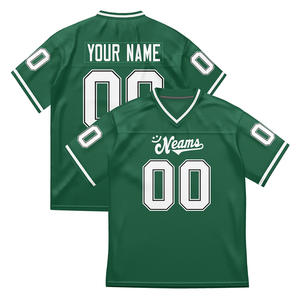 เสื้ออเมริกันฟุตบอลพิมพ์ลายดิจิทัลแบบกำหนดเอง 240GSM 100% โพลีเอสเตอร์ ระบายอากาศได้ดี สำหรับฝึกซ้อมและแข่งขัน - Product Image 3