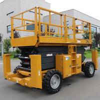 1523RT Plateforme élévatrice mobile autopropulsée tout-terrain de 15 m, plateforme de travail en hauteur, machine de levage à ciseaux alimentée au diesel